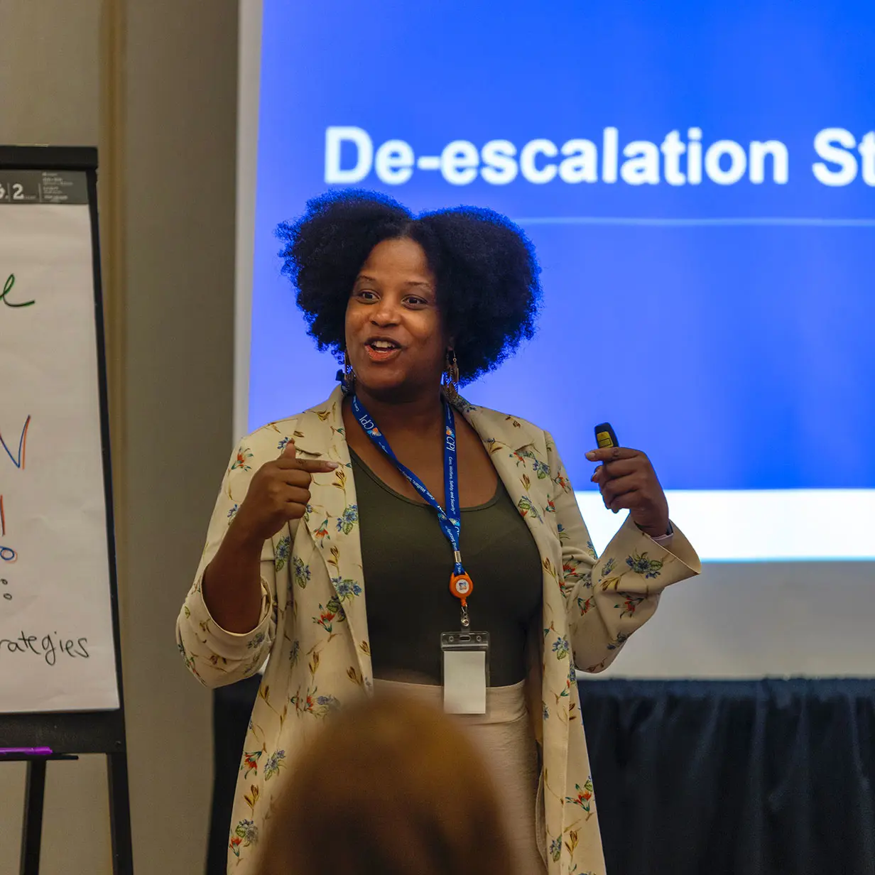 A trainer leading a CPI training.